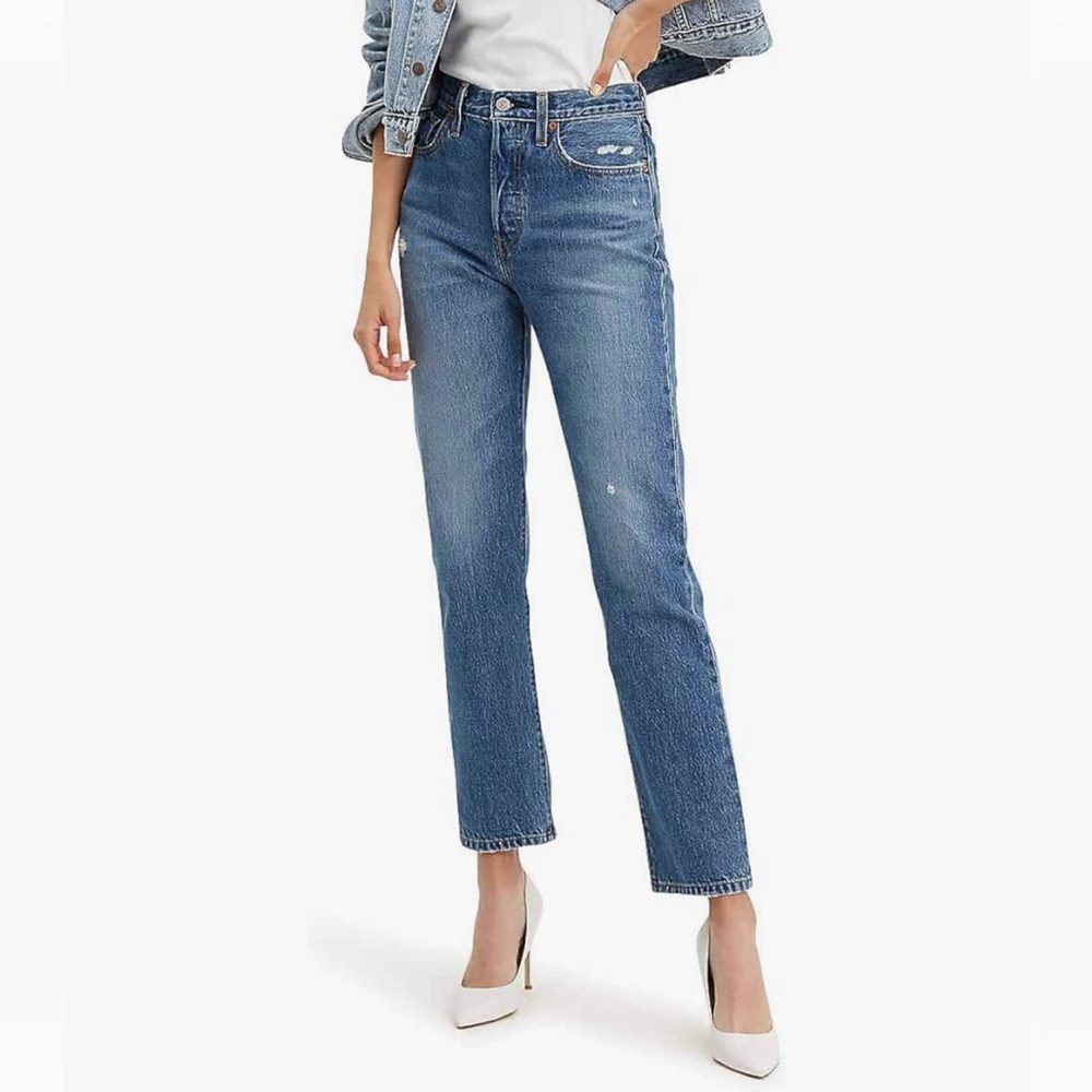 Levi's Classic 501 Blue Straight Leg Jeans size 24